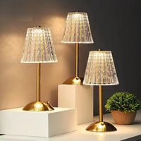 Lampe de table LED créative sans fil, lampes de bureau rechargeables, portables, restaurant, luxe, moderne, romantique, lumière de dîner, lampe de table de bureau