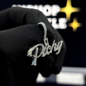 Colgante Personalizado con Nombre Pichy, Plata de Ley 925, Chapado en Oro, Moissanita Auténtica, Estilo Hip Hop, Collar con Letras Escritas - Product Image 6