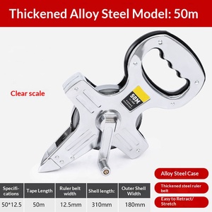 High-Precision Stainless Steel 30/50m Long Distance <b>Tape</b> <b>Measure</b> High-Visibility Blade Wear-Resistant for Metric Measurements - Product Image 3