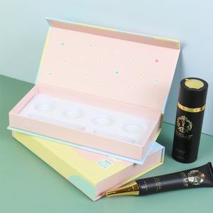 Boîtes d'emballage personnalisées pour cosmétiques pour les lèvres, écologiques, biodégradables, gaufrées, accessoires en éponge, vente en gros, boîtes rigides en papier - Product Image 3