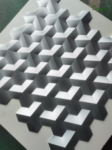 Briques de ciment 3D virales en forme de cube, légères, artistiques, géométriques, faites à la main, pour cloisons intérieures et extérieures - Product Image 3