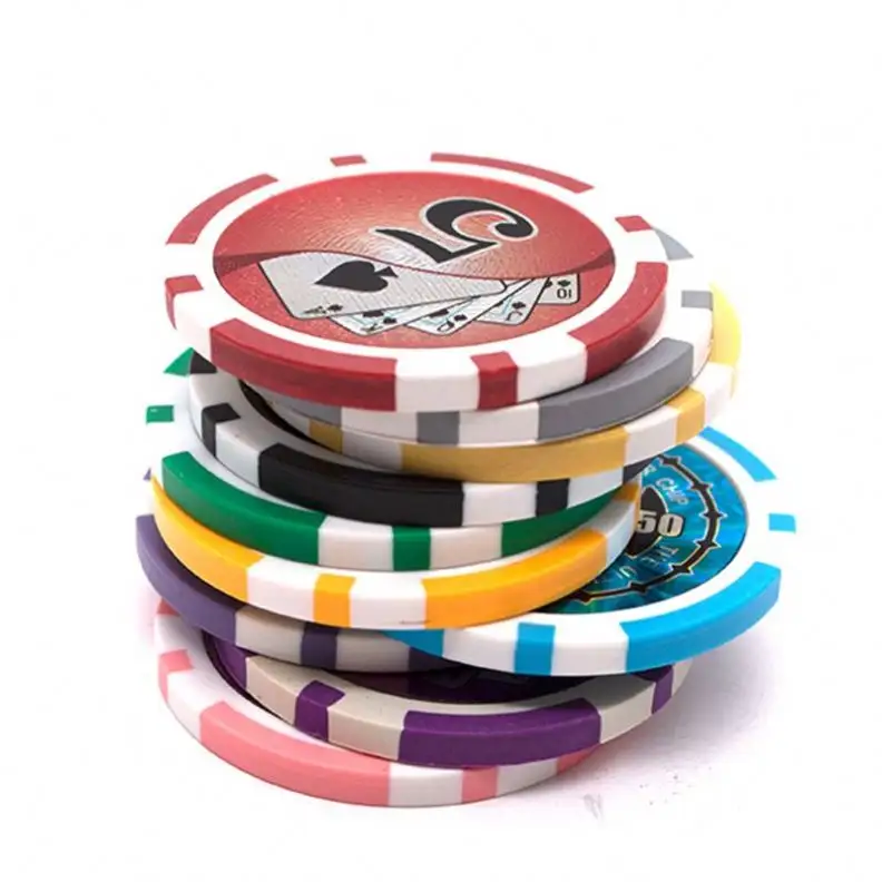 Fabrika yüksek kalite özel ucuz boşlukları seramik kil Poker cips seti Casino ABS Poker fişleri ile özel Logo