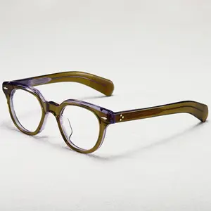 Kalın çift tonlu plaka malzemesi gözlük çerçevesi avrupa ve amerikan modası