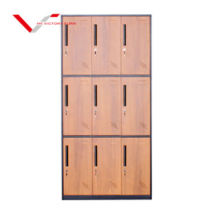Bền Mạnh Mẽ Văn Phòng Thể Thao Kim Loại Lưu Trữ Lưu Trữ <span class=keywords><strong>Locker</strong></span> 9 Cửa Trường Thư Viện Nhân Viên <span class=keywords><strong>Locker</strong></span> - Product Image 5