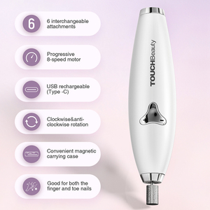 TOUCHBeauty Best Seller 6 en 1 Ensemble de manucure et pédicure électrique professionnel Kit de perceuse à <span class=keywords><strong>ongles</strong></span> <span class=keywords><strong>Appareil</strong></span> de beauté <span class=keywords><strong>pour</strong></span> l'art <span class=keywords><strong>des</strong></span> <span class=keywords><strong>ongles</strong></span> à domicile - Product Image 2