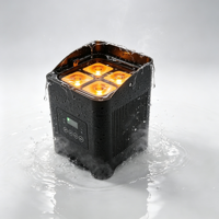 Projecteur LED PAR extérieur étanche IP65 4x20W 6-en-1 à piles RGBWAUV avec contrôle DMX512 pour scène, mariages et éclairage d'ambiance