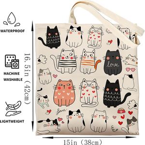 Sac fourre-tout en toile de coton biologique écologique, logo personnalisé imprimé, recyclable, réutilisable, sac à bandoulière pour les courses, cadeau idéal - Product Image 2