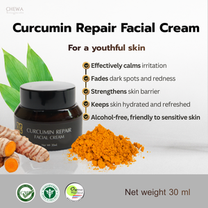 Crema Facial Orgánica Reparadora con Curcumina 30 ML, Mantiene la Piel Hidratada y Refrescada, Sin Alcohol, para Piel Sensible, Pigmentación y Arrugas - Product Image 2
