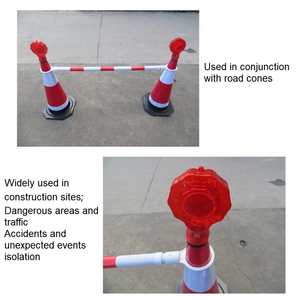 Meilleur prix : Poteau télescopique de 2 m en plastique réfléchissant pour cône de signalisation routière - Product Image 4