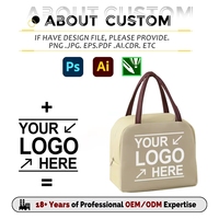 Sac à déjeuner promotionnel personnalisé avec LOGO, motif dessin animé mignon, portable, en tissu Oxford épaissi, isotherme, pour pique-nique, repas au bureau