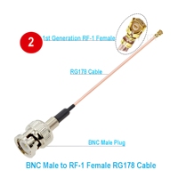 BNC macho/hembra a U.FL conector hembra Pigtail RF1.13 Cable Mini PCI WIFI WLAN Cable de extensión de antena RF Jumper