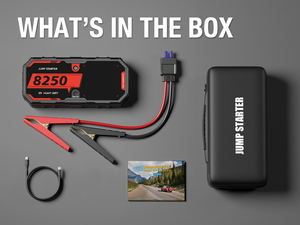 Портативное пусковое устройство для грузовиков, мотоциклов и автомобилей 16000 мАч 3400А 960CCA, для двигателей 40 л.с. (бензин) и 6.5 л. (дизель), с LED-фонарем - Product Image 6