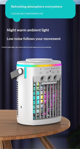 Portable Evaporative Air Cooler Humidifier USB Powered Personal Fan with RGB Light for Bedroom Office Camping - Product Image 6