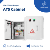 Boîtier de distribution ATS à double alimentation 2P 4P 63A 100A 380V, commutateur de transfert automatique, panneau de commande incendie
