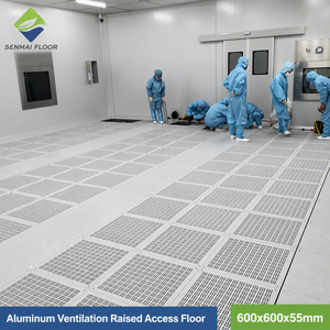 Plancher surélevé moderne en alliage d'aluminium antistatique avec panneaux de <span class=keywords><strong>ventilation</strong></span> et trous d'aération, pour hôpitaux, ateliers et serveurs (ESD) - Product Image 5