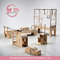 Ensemble de 5 pièces de matériel de Pilates classique en chêne massif MJD : Reformer, Cadillac, Table Trapèze, Chaise Wunda, Barrel, Correcteur de colonne vertébrale