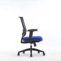 Chaise de bureau ergonomique à dossier mi-haut en PU et tissu maillé, avec roulettes, pour la maison et le bureau – Vente directe usine