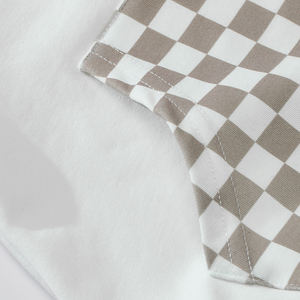 Nouvelle conception de vêtements pour bébé, barboteuse à imprimé écossais beige kaki, combinaison pour nouveau-né, body - Product Image 3