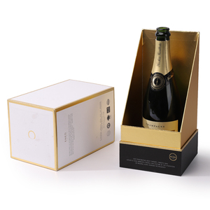 Empaquetado de cartón de caja de botella de vino fino de lujo de diseño personalizado con laminación mate y relieve para whisky y cerveza - Product Image 6