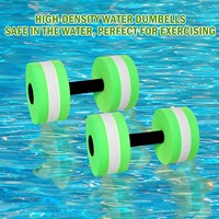 Lot de 2 haltères aquatiques Résistance à l'eau Poids de l'eau Aérobic aquatique Haute densité EVA-Foam Pool Fitness