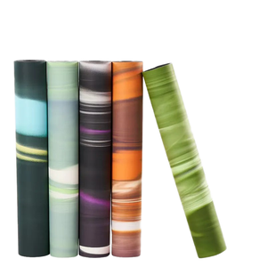 Usine directe en gros populaire 4mm d'épaisseur tapis de <span class=keywords><strong>Yoga</strong></span> en caoutchouc naturel coloré contrastant antidérapant sport tapis de Fitness - Product Image 1