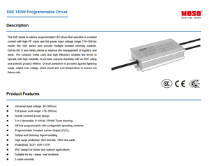 MOSO X6E-150M056 Driver LED 150W 56V/150V/214V Sortie Simple 50/60Hz Driver Intelligent Programmable avec Garantie de 5 Ans - Product Image 4