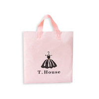 Sac fourre-tout en plastique écologique réutilisable personnalisé support poignée sac PE-BD PEHD transporteur vêtements sac à provisions avec logo pour magasin