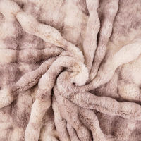 Plaid personnalisable en fausse fourrure tie-dye, couverture douillette et moelleuse pour canapé, utilisation domestique ou hôtelière, OEM ODM disponible, literie de luxe