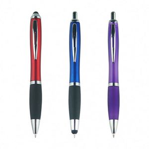 Stylo bille publicitaire personnalisé en caoutchouc avec logo sur mesure - Product Image 3