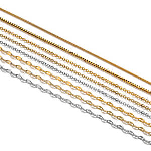 Yeni varış Diy paslanmaz çelik takı aksesuar 40 + 5cm uzatma kolye kutusu yılan dudak çapraz zincir - Product Image 4