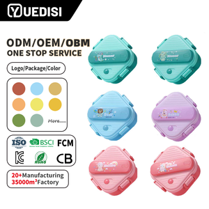 Yuedisi Cartoon Studenten Schattige Lunchbox met Vakken, Draagbaar, Magnetronbestendig, Lekvrij Bento Lunchbox - Product Image 1