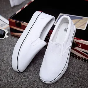 Wholesale plain black white blank bulk stock vulcanized sneakers classic cheap price canvas shoe