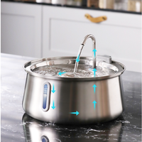 Ventes chaudes Fontaine à eau pour animaux de compagnie en acier inoxydable SUS304 Fontaine à eau automatique pour chat Distributeur d'eau pour chien avec filtres de remplacement
