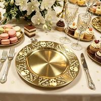 Assiette de Présentation en Plastique PP Durable, Motif Crâne Orné Personnalisé, Style Américain, Thème Halloween et Anniversaire, Meilleures Ventes