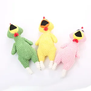 colorful chicken stuffed plush dog pet product toys for pets