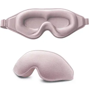 High Quality Custom Pink 3D Sleeping Eye Mask Memory Foam Contoured Sleepmask