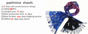 Pashminas De Arte Accessori per Festival Rave Sciarpa Pashmina Tessuta Personalizzata <span class=keywords><strong>Velo</strong></span> Ballot - Product Image 5