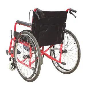 Kursi roda lipat ringan nyaman pedal kaki cacat kursi roda untuk pasien