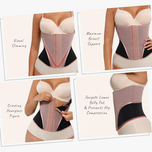 HEXIN Vente en gros Logo personnalisé Compression graisse ventre contrôle femmes Latex taille formateur perdre du poids taille formateur - Product Image 2