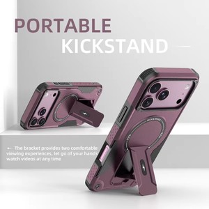 Funda Magnética de Lujo para Teléfono Móvil con Anillo de Soporte Oculto, Carcasa Trasera de TPU a Prueba de Golpes, Protector Eficaz para iPhone 18 17 Pro Max - Product Image 5