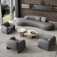 Conjunto de Recepción Comercial Chesterfield Seccional Moderno Premium - Asiento de Terciopelo con Relleno de Esponja Resistente para Uso en Hogar, Oficina, Hotel y Centro Comercial