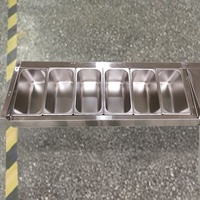 Meja atas Salad Bar katering prasmanan es Bin tampilan kecil kulkas peralatan dapur Bar Salad meja persiapan pendingin