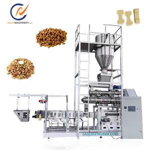 Industrial automatic Jinan Halo twin screw extruder machinery Industrial automatic Jinan Halo wet cat dog food pet food process