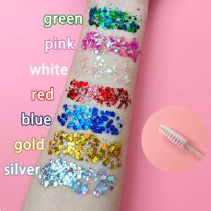 สีเพ้นท์ตัวและใบหน้าสำหรับแต่งหน้าบนเวที พร้อมเจลกลิตเตอร์สำหรับงานปาร์ตี้ DIY และการแสดงในช่วงเทศกาล - Product Image 4