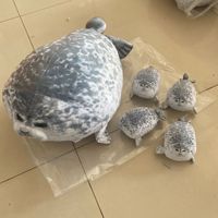 50cm mère fils sceau cinq pièces en peluche PP coton rempli fermeture éclair jouet pour garçons filles soulagement du Stress noël Halloween cadeaux