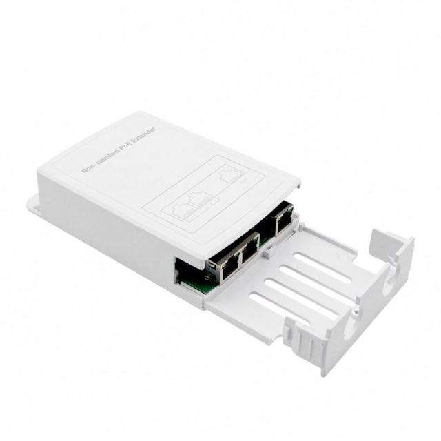 Gigabit POE Extender with 2 Ports 24-60V 1A Input Outdoor Waterproof IP Camera CCTV Repeater Plastic Extended Maximum Distance