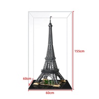 Vitrine transparente en acrylique de 155cm de haut pour poupées jouets statues miniatures de collection Protection contre la poussière stockage et organisation