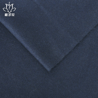 Tissu bleu marine uni coupe-vent 100 % laine extensible 386 g/m² de haute qualité et écologique pour costumes, vêtements, sacs et bagages pour filles