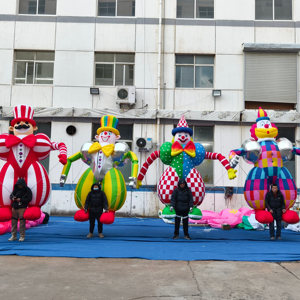 屋外イベント用エア着ぐるみ インフレータブルファットクラウン パレード・舞台演出向けカスタムメイド人形 - Product Image 1