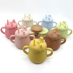 Vaso de Silicona 2 en 1 Personalizado de Fábrica para Bebés, Libre de BPA, Grado Alimenticio, Antiderrames, para Niños de 0 a 12 Meses, para Comida y Merienda - Product Image 2